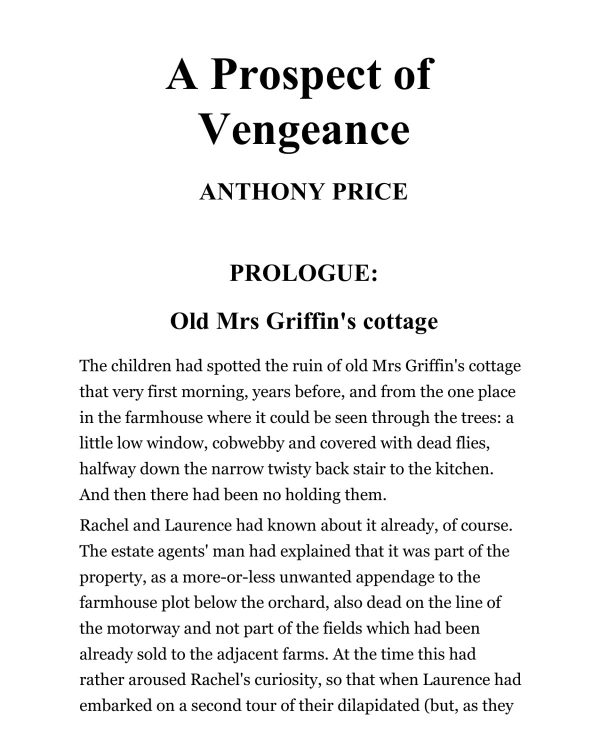 Обложка книги «A Prospect of Vengeance»