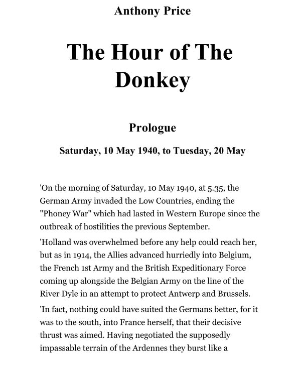 Обложка книги «The Hour of the Donkey»