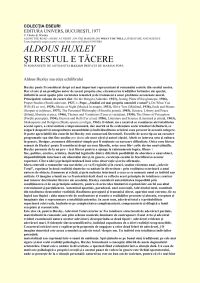 Обложка книги «Si Restul e Tacere»