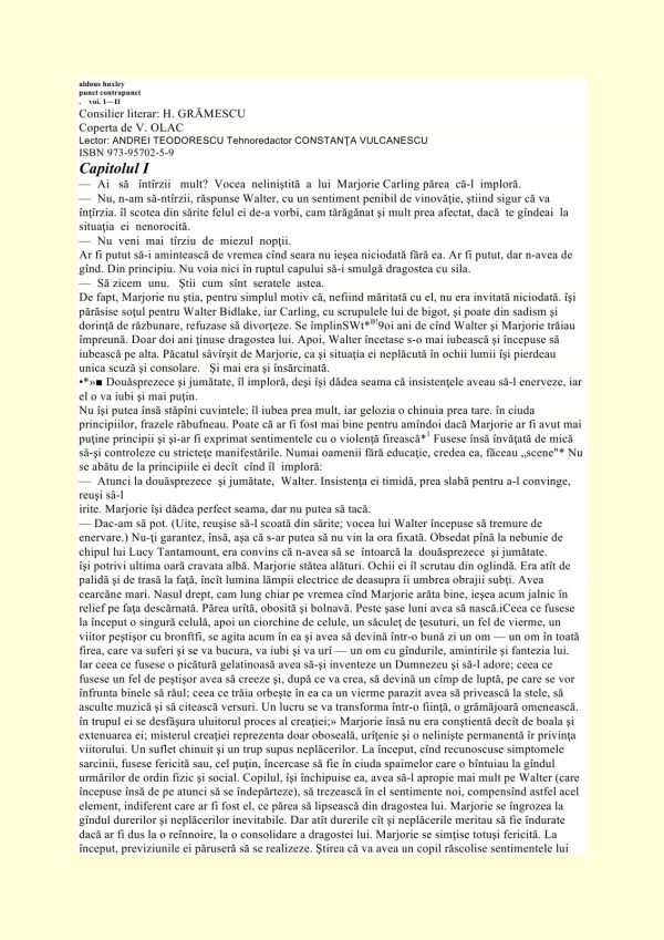 Обложка книги «Punct, Contrapunct»