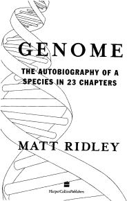 Обложка книги «Genome»