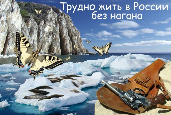 Обложка книги «Трудно жить в России без нагана»