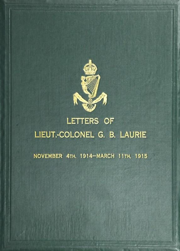 Обложка книги «Letters of Lt.-Col. George Brenton Laurie»