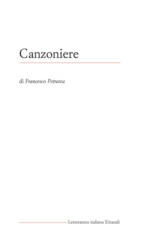 Обложка книги «Canzoniere»
