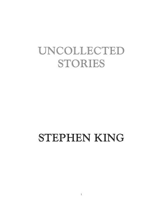 Обложка книги «Uncollected Stories 2003»