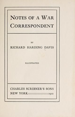 Обложка книги «Notes of a War Correspondent»