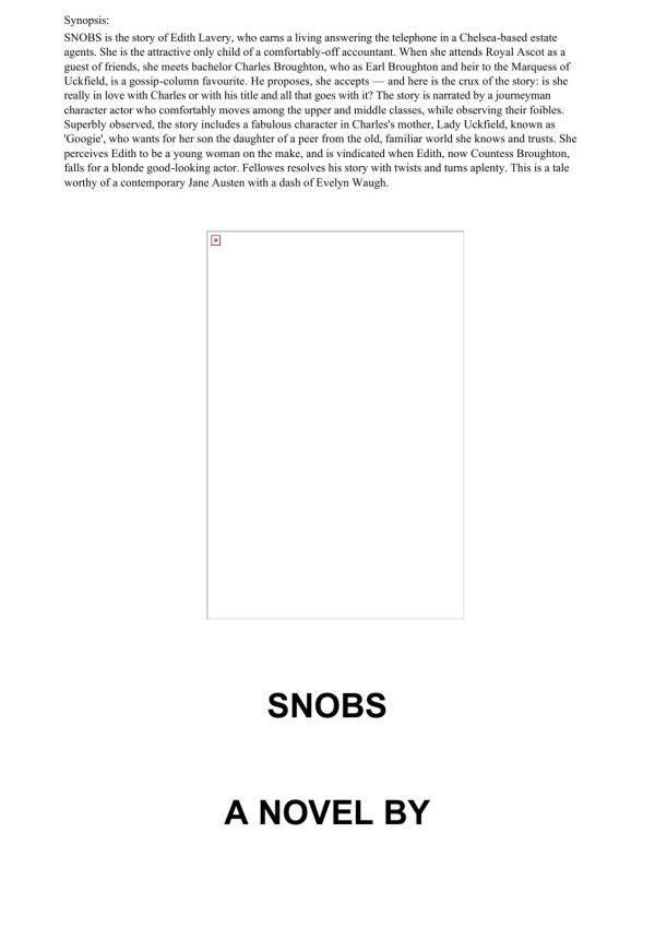 Обложка книги «Snobs: A Novel»