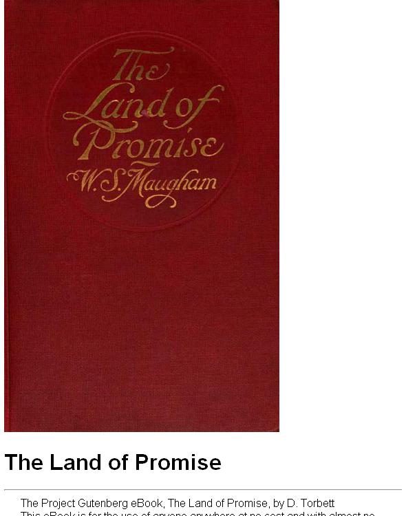 Обложка книги «The Land of Promise: A Comedy in Four Acts (1922)»