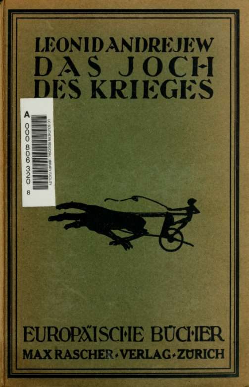 Обложка книги «Das Joch des Krieges»