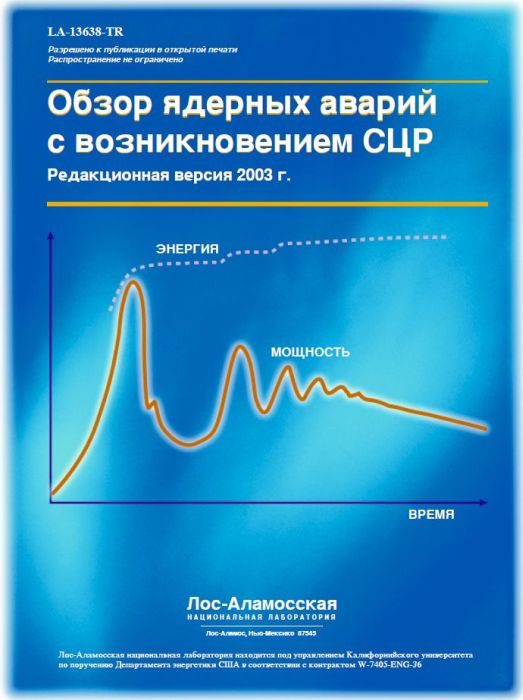 Обложка книги «Обзор ядерных аварий с возникновением СЦР (LA-13638)»