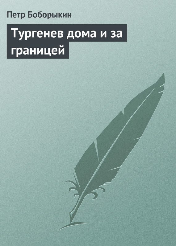 Обложка книги «Тургенев дома и за границей»