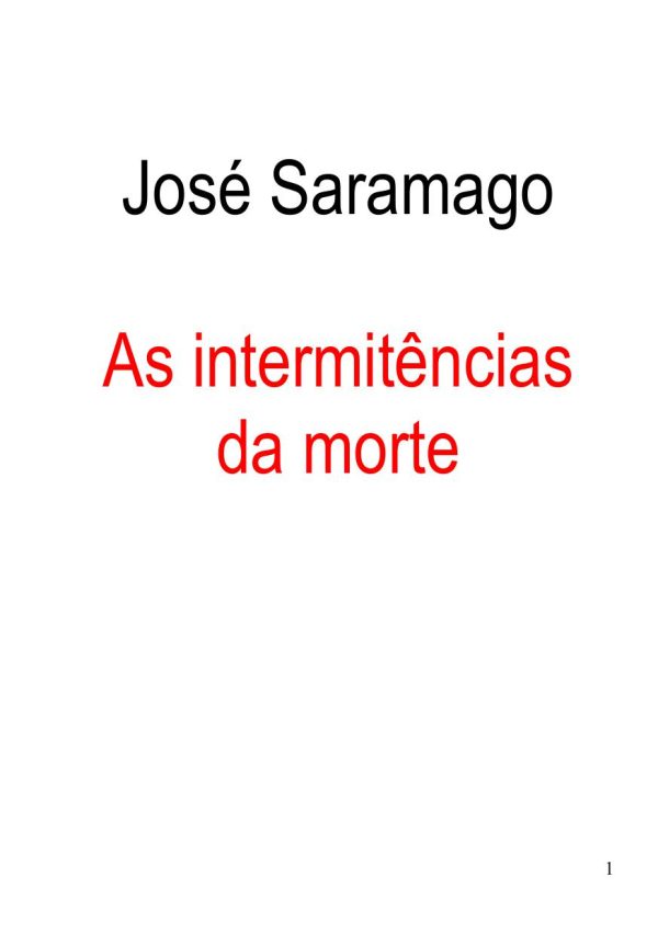 Обложка книги «As Intermitências da Morte»