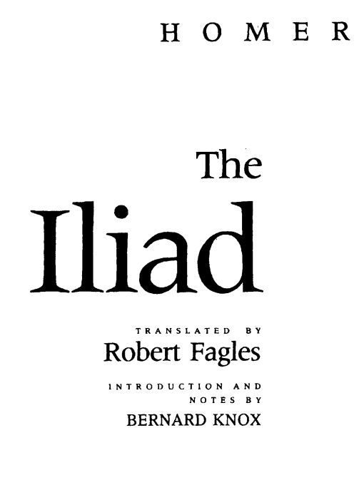Обложка книги «The Iliad»