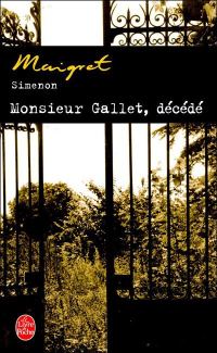 Обложка книги «Monsieur Gallet, decede»