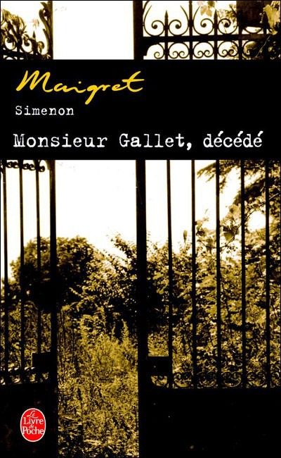 Обложка книги «Monsieur Gallet, decede»