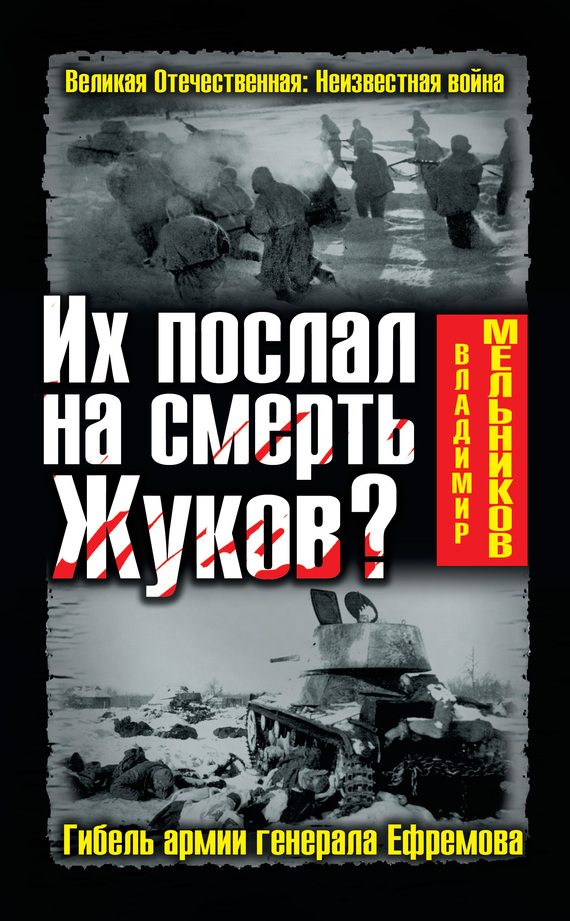 Обложка книги «Их послал на смерть Жуков? Гибель армии генерала Ефремова»