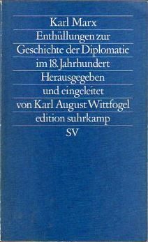 Обложка книги «Разоблачения дипломатической истории XVIII века»