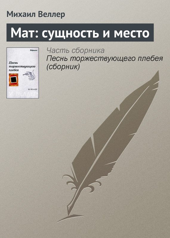 Обложка книги «Мат: сущность и место»