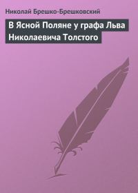 Обложка книги «В Ясной Поляне у графа Льва Николаевича Толстого»