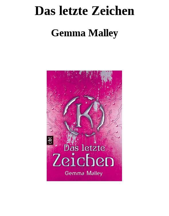 Обложка книги «Das letzte Zeichen»