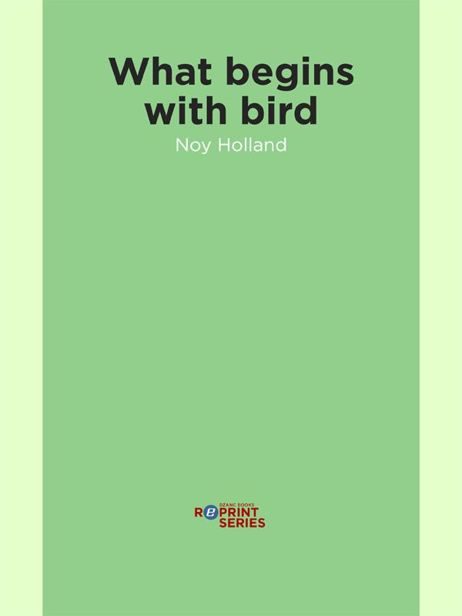 Обложка книги «What begins with bird»