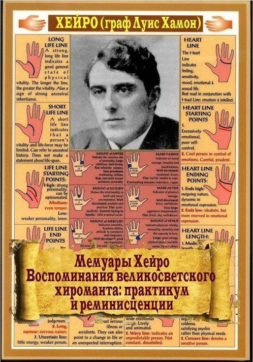 Обложка книги «Мемуары Хейро. Воспоминания великосветского хироманта: практикум и реминисценции»