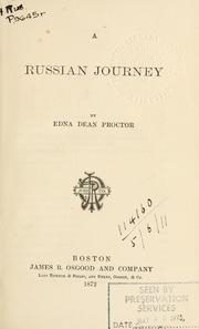 Обложка книги «Edna Adean Proctor A Russia Jorney "Путешествие в Россию в 1867 году" Boston. James R. Osgood and Company. 1872»