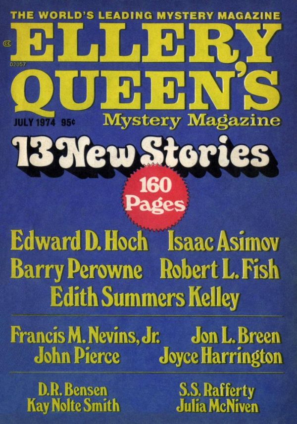 Обложка книги «Ellery Queen’s Mystery Magazine, Vol. 64, No. 1. Whole No. 368, July 1974»