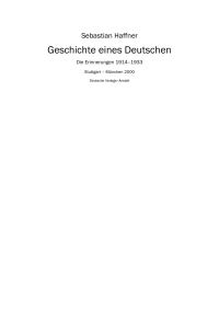 Обложка книги «Geschichte eines Deutschen»