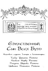 Обложка книги «Единственный Сын Всех Будд»