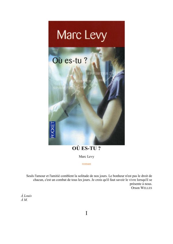 Обложка книги «Ou Es-Tu?»
