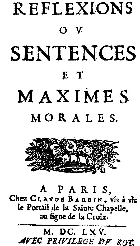 Обложка книги «Réflexions ou sentences et maximes morales»