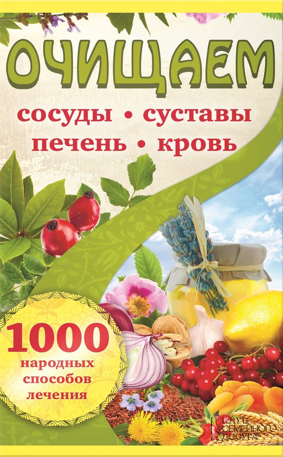 Обложка книги «Очищаем сосуды, суставы, печень, кровь. 1000 народных способов лечения»