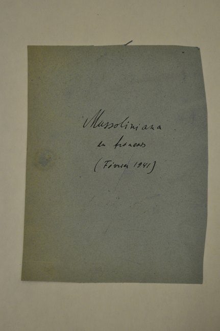Обложка книги «Муссолиниана»
