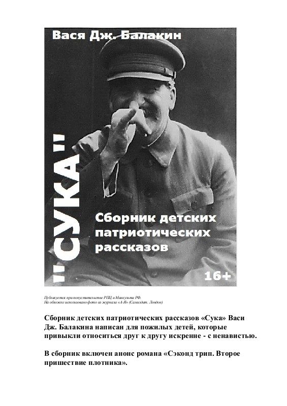 Обложка книги «Сборник детских патриотических рассказов СУКА»