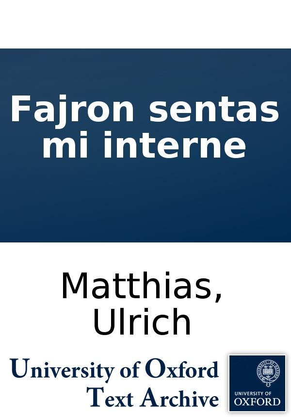Обложка книги «Fajron sentas mi interne»