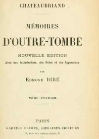 Обложка книги «Mémoires d'Outre-Tombe. Tome I»