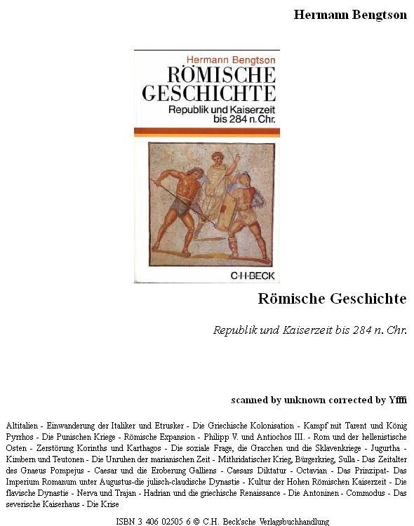 Обложка книги «Roemische Geschichte»