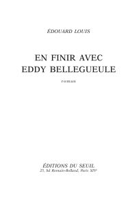Обложка книги «En finir avec Eddy Bellegueule»