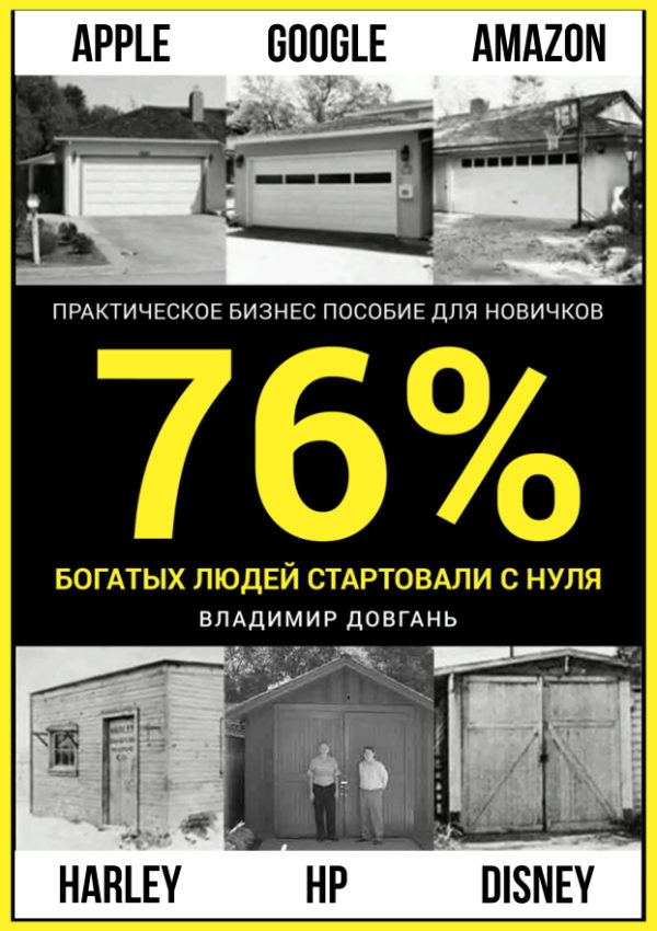 Обложка книги «76 процентов богатых людей стартовали с нуля»