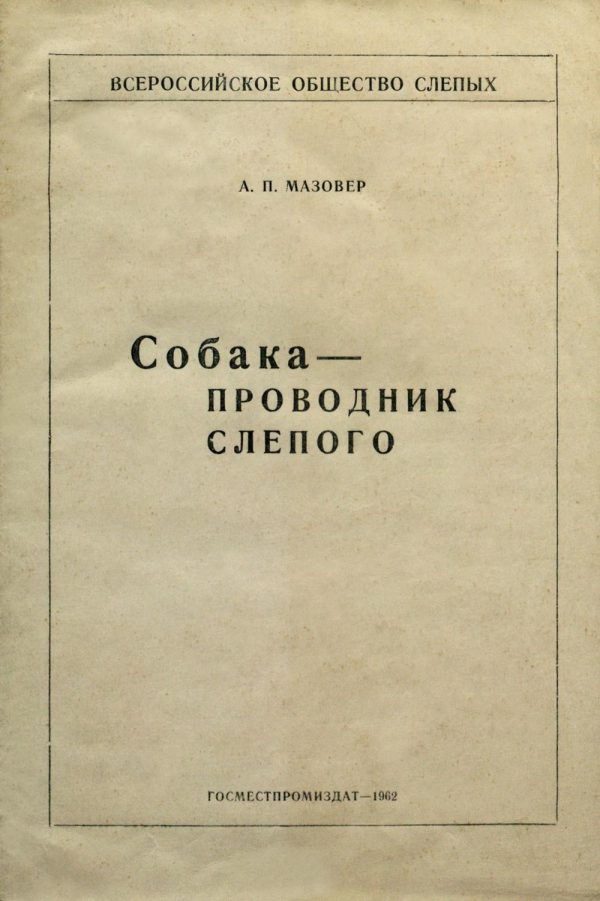 Обложка книги «Собака-проводник слепого»