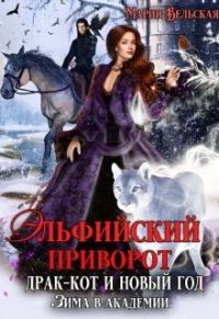 Обложка книги «Эльфийский приворот, драк-кот и Новый год. Зима в Академии»