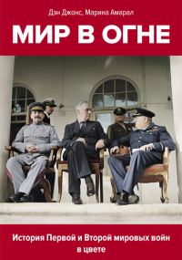 Обложка книги «Мир в огне. История Первой и Второй мировых войн в цвете. 1914-1945»