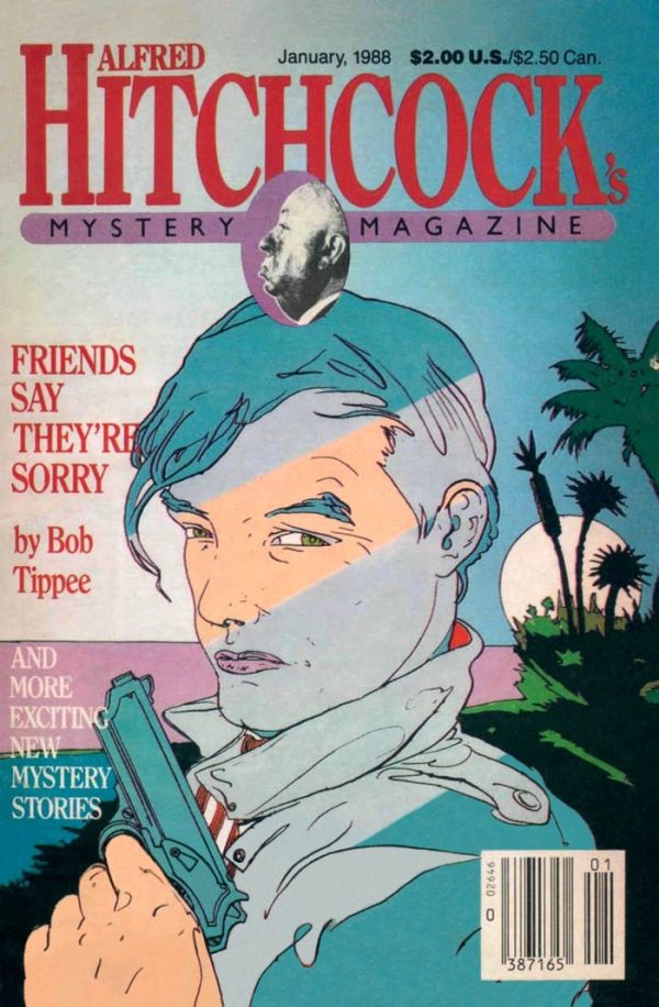 Обложка книги «Alfred Hitchcock’s Mystery Magazine. Vol. 33, No. 1, January, 1988»