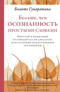 Обложка книги «Больше, чем осознанность простыми словами. Простой и понятный путеводитель по джханам, или глубоким медитативным состояниям»