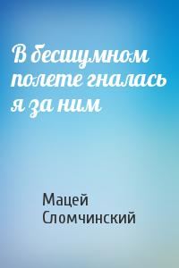 Обложка книги «В бесшумном полете гналась я за ним»