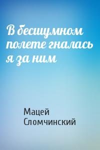 Обложка книги «В бесшумном полете гналась я за ним»