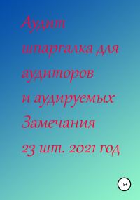 Обложка книги «Аудит шпаргалка для аудиторов и аудируемых. Замечания 23 шт. за 2021 год»