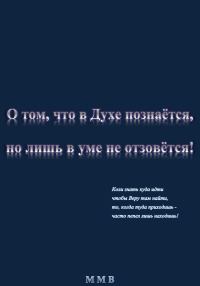 Обложка книги «О том, что в Духе познаётся, но лишь в уме не отзовётся»