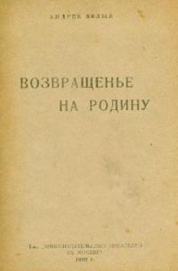 Обложка книги «Возвращенье на родину»